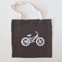 Elizabeth, Linen Tote Bag with Bike Screenprint