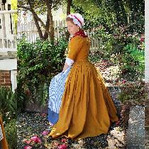 Laura, 1770s style outfit - English-back gown,...