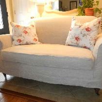 Christy , Rustic linen slipcover