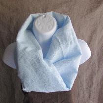 Marie, Lightweight linen cowl scarf in Cerulean...