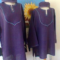matching tunics in royal purple