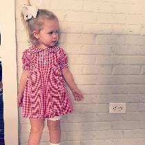 Cornelia, Little toddler dress with pleating and e...