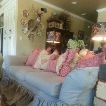 Rebekah, This 100% Linen couch slipcover was 18.5...
