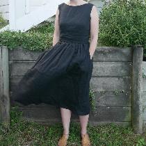 Melissa, I made this dress from black linen (IL01...