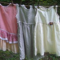 Vickie, Three little girls dresses, size 4, made...