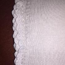 Linen pillowcases with hand crocheted lace edges.  These were a wedding gift for my cousin. 