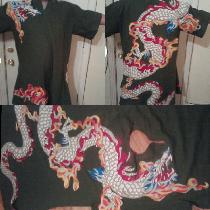 This is a tunic I made for the larp amtgard.  The dragon wraps around most of the tunic. All mat...