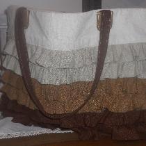 Ombre linen frills for a girly handbag.