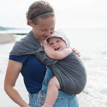 Julie, 100% Linen, Ring sling using IL019 Meado...