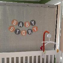 I used a heavy linen and black pipe to make a divider for our nursery/sewing room/office. At the...
