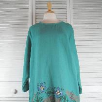 Here is our  Spade Top in Sea Green along with our Harmony Pants.